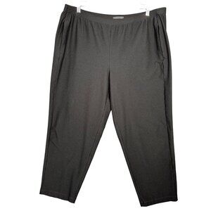 Eileen Fisher Washable Crepe Pull On Pants Large Pockets Minimalist‎ Work Career